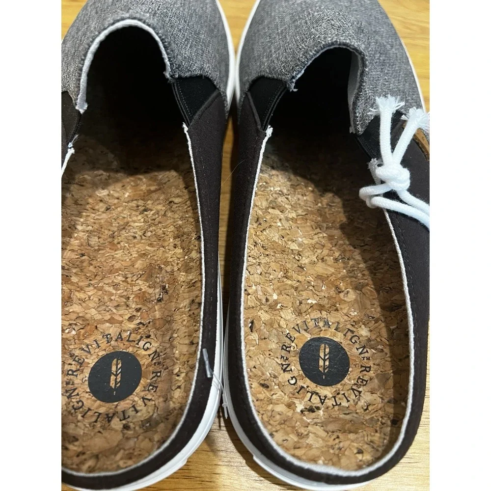 New Revitalign Esplanade Canvas Women's Slip-on Shoes Dark Taupe Size 11b‎